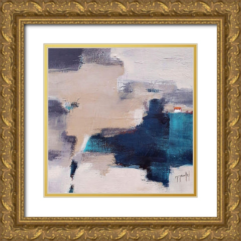 The House By The Lake Gold Ornate Wood Framed Art Print with Double Matting by Montel, Fanou