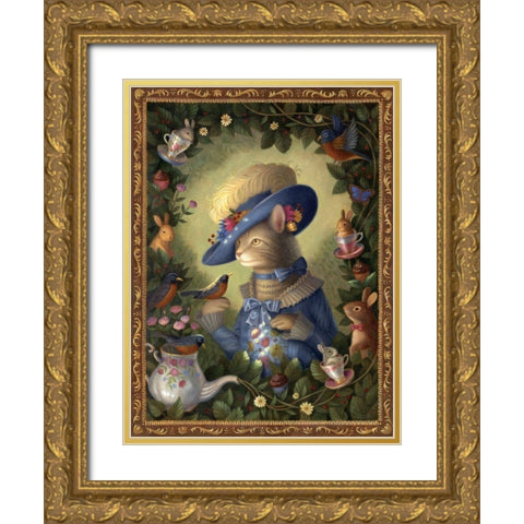Wilhelmina-In Reverie Gold Ornate Wood Framed Art Print with Double Matting by Matarazzo, Gina