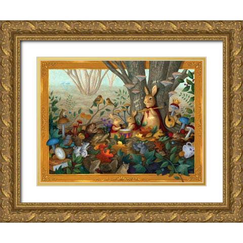 Her Majesty in The Afternoon Gold Ornate Wood Framed Art Print with Double Matting by Matarazzo, Gina