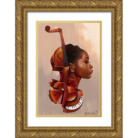 Amanti Allure Gold Ornate Wood Framed Art Print with Double Matting by Muhammad, Salaam