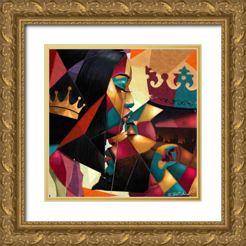 Close Corners Gold Ornate Wood Framed Art Print with Double Matting by Muhammad, Salaam