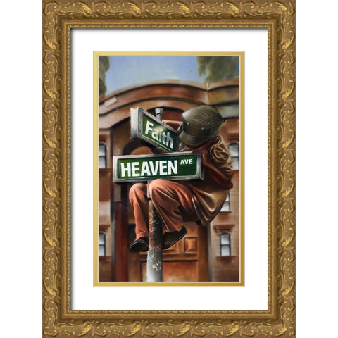 Refuge Gold Ornate Wood Framed Art Print with Double Matting by Muhammad, Salaam