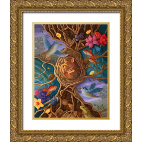 Blissful Solitude Gold Ornate Wood Framed Art Print with Double Matting by Matarazzo, Gina