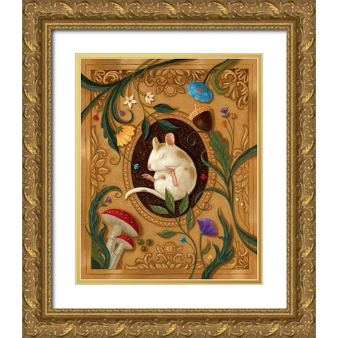 Sweet Slumber Gold Ornate Wood Framed Art Print with Double Matting by Matarazzo, Gina