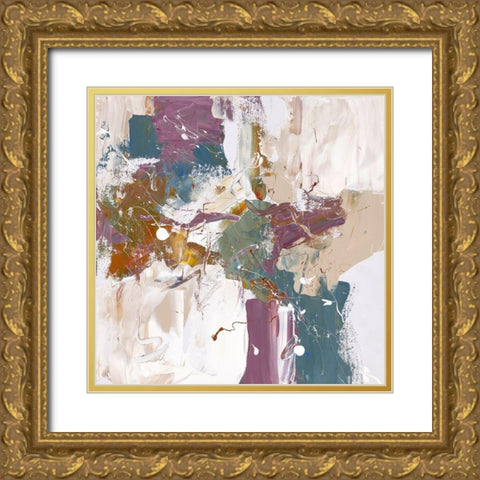 Go With The Flow Gold Ornate Wood Framed Art Print with Double Matting by McCourt, Suzanne