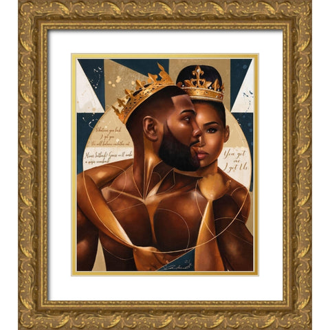 Protection Gold Ornate Wood Framed Art Print with Double Matting by Muhammad, Salaam