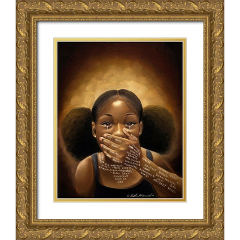 Words We Never Said Gold Ornate Wood Framed Art Print with Double Matting by Muhammad, Salaam