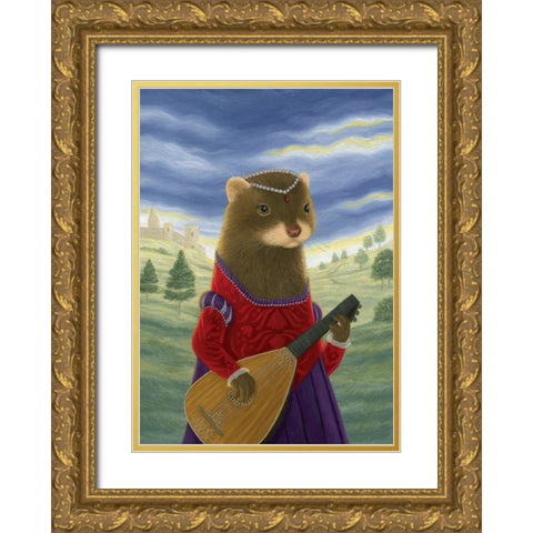 Lady Mirabella of Piccolofazzio Gold Ornate Wood Framed Art Print with Double Matting by Matarazzo, Gina