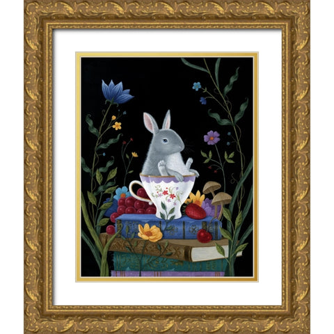 Lilyâ€™s Predicament Gold Ornate Wood Framed Art Print with Double Matting by Matarazzo, Gina