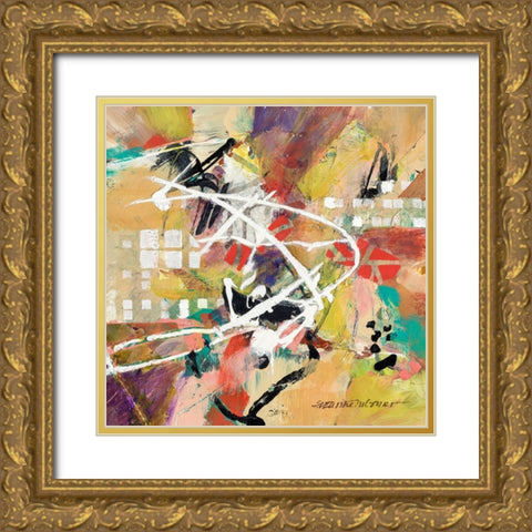 Boogie Gold Ornate Wood Framed Art Print with Double Matting by McCourt, Suzanne