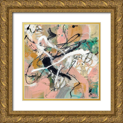 Fluid Gold Ornate Wood Framed Art Print with Double Matting by McCourt, Suzanne