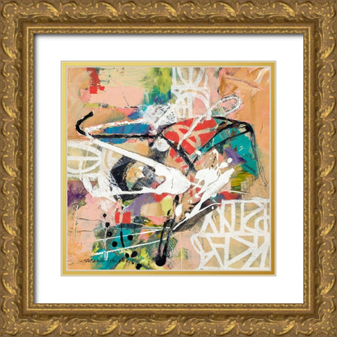 Talk 2 Me Gold Ornate Wood Framed Art Print with Double Matting by McCourt, Suzanne