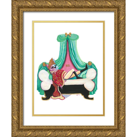 Napoleon Bone-Aparte Gold Ornate Wood Framed Art Print with Double Matting by Marshall, Lucy