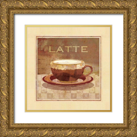 Latte Gold Ornate Wood Framed Art Print with Double Matting by Maron, Linda