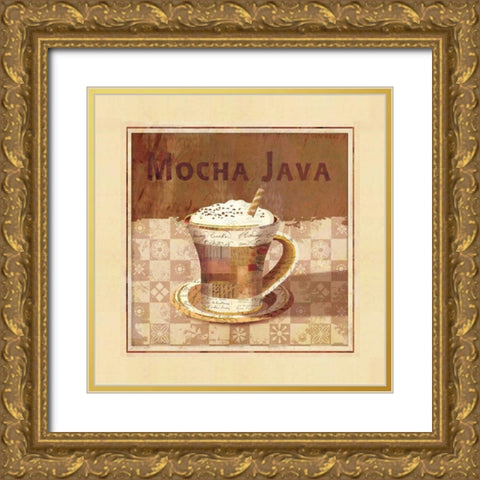 Mocha Java Gold Ornate Wood Framed Art Print with Double Matting by Maron, Linda