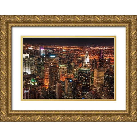 Diamonds in the Sky Gold Ornate Wood Framed Art Print with Double Matting by Mikaels, Natalie