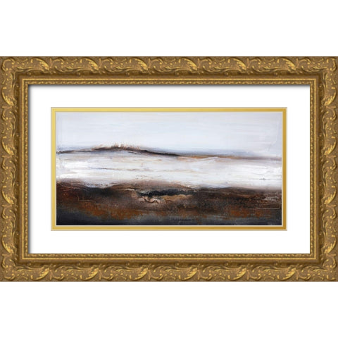 Over and Out Gold Ornate Wood Framed Art Print with Double Matting by Design Fabrikken