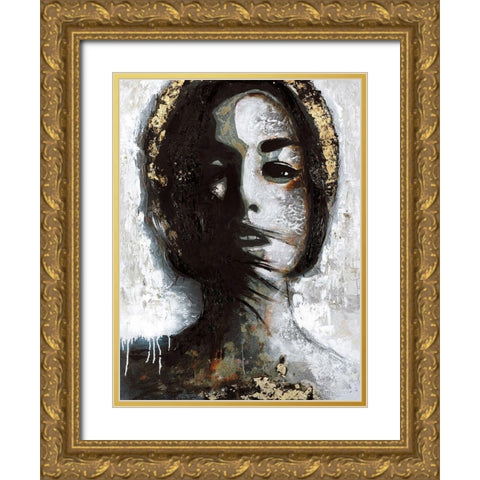Golden Madonna Gold Ornate Wood Framed Art Print with Double Matting by Design Fabrikken