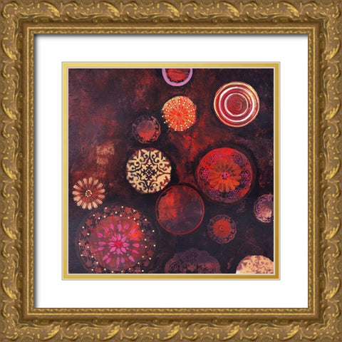 Rouge Gold Ornate Wood Framed Art Print with Double Matting by Design Fabrikken