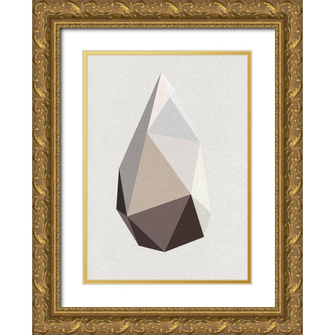 Rock 1 Gold Ornate Wood Framed Art Print with Double Matting by Design Fabrikken