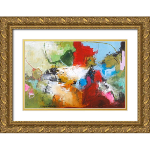 Tango 1 Gold Ornate Wood Framed Art Print with Double Matting by Design Fabrikken