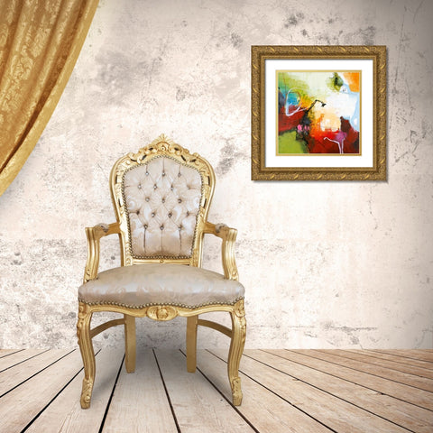 Tango 2 Gold Ornate Wood Framed Art Print with Double Matting by Design Fabrikken