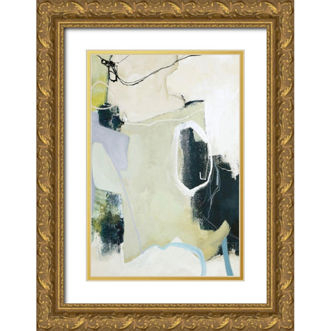 Art Remix 1 Gold Ornate Wood Framed Art Print with Double Matting by Design Fabrikken