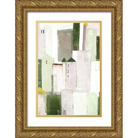 Playground 3 Gold Ornate Wood Framed Art Print with Double Matting by Design Fabrikken