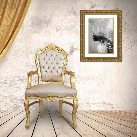 Cloudy Mind Gold Ornate Wood Framed Art Print with Double Matting by Design Fabrikken