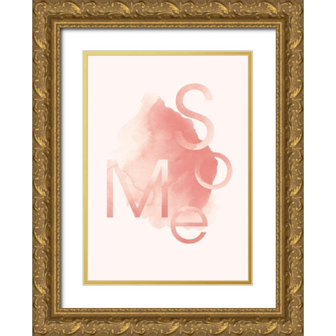 Some Gold Ornate Wood Framed Art Print with Double Matting by Design Fabrikken