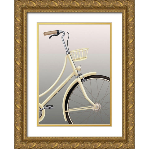 Bicycle Gold Ornate Wood Framed Art Print with Double Matting by Design Fabrikken