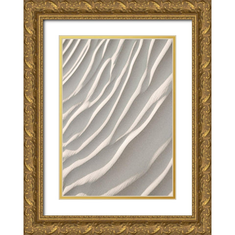 Sand Gold Ornate Wood Framed Art Print with Double Matting by Design Fabrikken