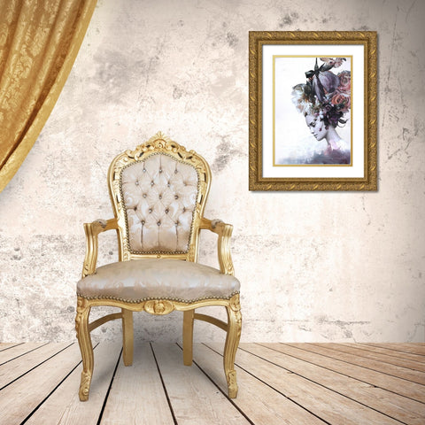 Haute Couture 7 Gold Ornate Wood Framed Art Print with Double Matting by Design Fabrikken