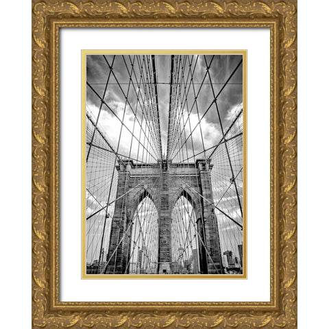 Brooklyn Passage Gold Ornate Wood Framed Art Print with Double Matting by Design Fabrikken