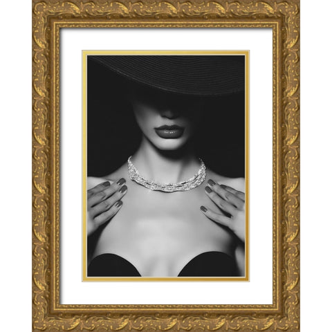 GirlÃ¢â‚¬â„¢s Best Friend Gold Ornate Wood Framed Art Print with Double Matting by Design Fabrikken