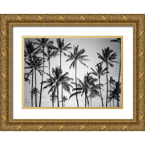Palm Heaven Gold Ornate Wood Framed Art Print with Double Matting by Design Fabrikken