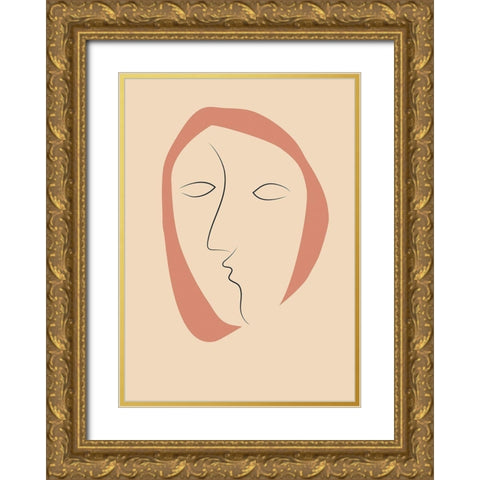 Face It 2 Gold Ornate Wood Framed Art Print with Double Matting by Design Fabrikken