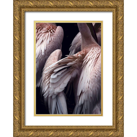 Flamboyance 1 Gold Ornate Wood Framed Art Print with Double Matting by Design Fabrikken