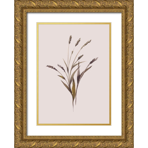 Wheat Gold Ornate Wood Framed Art Print with Double Matting by Design Fabrikken