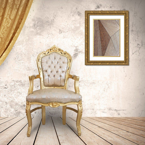 Wooden Structure Gold Ornate Wood Framed Art Print with Double Matting by Design Fabrikken