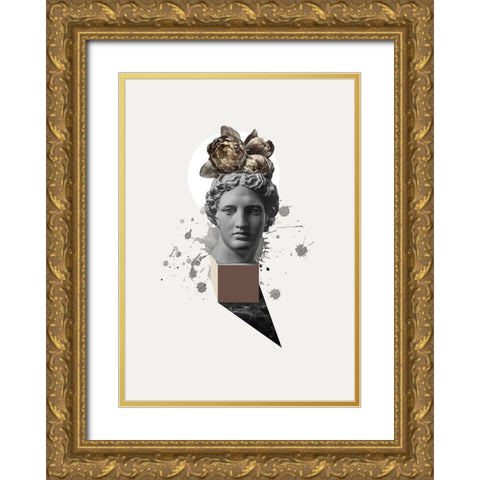 Approach of Apollo Gold Ornate Wood Framed Art Print with Double Matting by Design Fabrikken
