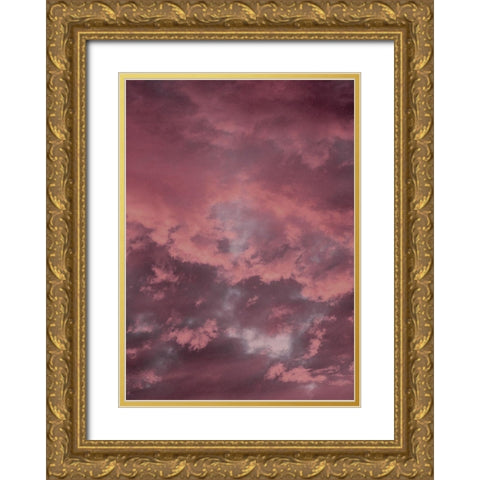 Pink Sky Gold Ornate Wood Framed Art Print with Double Matting by Design Fabrikken