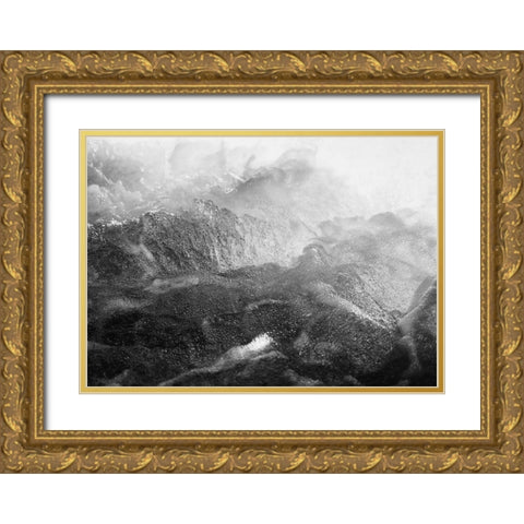 Black Motion Gold Ornate Wood Framed Art Print with Double Matting by Design Fabrikken