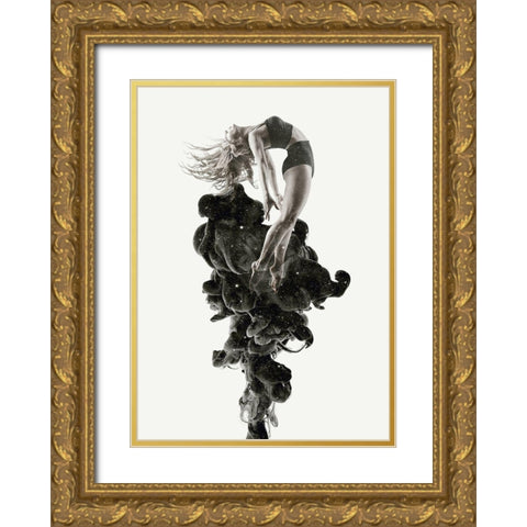Burst Gold Ornate Wood Framed Art Print with Double Matting by Design Fabrikken