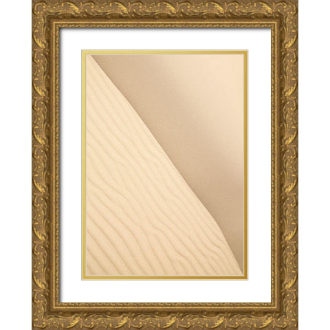 Sand 2 Gold Ornate Wood Framed Art Print with Double Matting by Design Fabrikken