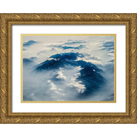 From Above 6 Gold Ornate Wood Framed Art Print with Double Matting by Design Fabrikken