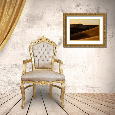 Desert 2 Gold Ornate Wood Framed Art Print with Double Matting by Design Fabrikken