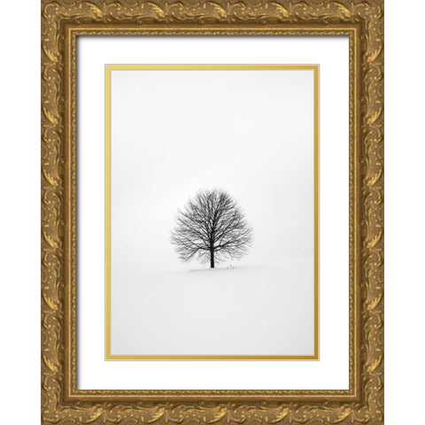 Solitary 1 Gold Ornate Wood Framed Art Print with Double Matting by Design Fabrikken