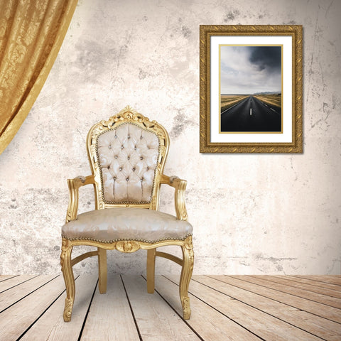 The Way Out Gold Ornate Wood Framed Art Print with Double Matting by Design Fabrikken