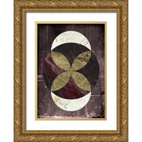 Marble Rustic 2 Gold Ornate Wood Framed Art Print with Double Matting by Design Fabrikken